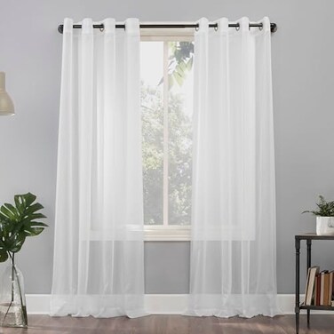 No. 918 No 918 Emily Sheer Voile Grommet Curtain Panel 59 x 95 White