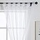 ZebraSmile 1 Panel Tab Top Voile Sheer Curtain Loop Sheers for Living Room Divide Drape Bedroom Small Window Drape White 69H X55W in