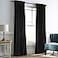 Dreaming Casa Darkening Black Velvet Curtains for Living Room Thermal Insulated Rod Pocket Back Tab Window Curtain for Bedroom 2 Panels 52 W x 108 L