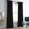 Dreaming Casa Darkening Black Velvet Curtains for Living Room Thermal Insulated Rod Pocket Back Tab Window Curtain for Bedroom 2 Panels 52 W x 108 L