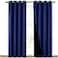 NICETOWN 100 Blackout Curtain Set Thermal Insulated Energy Efficiency Window Draperies for Guest Room Full Shading Panels for Shift Worker and Light Sleepers Royal Blue 52W x 84L 2 PCs