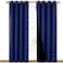 NICETOWN 100 Blackout Curtain Set Thermal Insulated Energy Efficiency Window Draperies for Guest Room Full Shading Panels for Shift Worker and Light Sleepers Royal Blue 52W x 84L 2 PCs