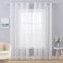 MIULEE 2 Panels Solid Color White Sheer Curtains Elegant Grommet Window Voile PanelsDrapesTreatment for Bedroom Living Room 54X96 Inch