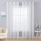 MIULEE 2 Panels Solid Color White Sheer Curtains Elegant Grommet Window Voile PanelsDrapesTreatment for Bedroom Living Room 54X96 Inch