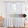 H.VERSAILTEX HVERSAILTEX Linen Curtains Curtains 84 Inches Long for Living Room 2 Panels Rod Pocket Soft Linen Draperies Not Solid Light Weight Airy Privacy Added Curtains for Bedroom 7 FT Long Heathe