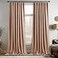 StangH Velvet Curtains for Sliding Door 108 inches Long Velvet Drapes Light Blocking Curtains for NurseryDining Room Blush Beige 52 x 108 inches 2 Panels