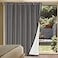 H.VERSAILTEX HVERSAILTEX Linen Blackout Curtains Durable Thick Textured Linen Look 100 Blackout Patio Door Curtain Anti Rust Grommet Extra Wide Sliding Door Curtain Panel W100 x L96 inch Grey
