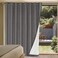 H.VERSAILTEX HVERSAILTEX Linen Blackout Curtains Durable Thick Textured Linen Look 100 Blackout Patio Door Curtain Anti Rust Grommet Extra Wide Sliding Door Curtain Panel W100 x L96 inch Grey