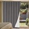 H.VERSAILTEX HVERSAILTEX Linen Blackout Curtains Durable Thick Textured Linen Look 100 Blackout Patio Door Curtain Anti Rust Grommet Extra Wide Sliding Door Curtain Panel W100 x L96 inch Grey