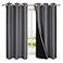 NICETOWN 100 Blackout Curtains with Black Liners Thermal Insulated Full Blackout 2Layer Lined Drapes Energy Efficiency Window Draperies for Bedroom 2 Panels 42 inches W by 63 inches L Grey