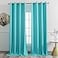 YGO Sleep Well Blackout Room Darkening Grommet Top Curtains Turquoise Color 2 Panels 52 inch Wide by 95 inch Long Each Panel 8 Grommets