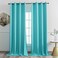 YGO Sleep Well Blackout Room Darkening Grommet Top Curtains Turquoise Color 2 Panels 52 inch Wide by 95 inch Long Each Panel 8 Grommets