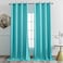 YGO Sleep Well Blackout Room Darkening Grommet Top Curtains Turquoise Color 2 Panels 52 inch Wide by 95 inch Long Each Panel 8 Grommets