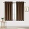 DWCN Brown Blackout Curtains for Bedroom Rod Pocket Thermal Insulated Room Darkening Drapes for Living Room W 42 x L 54 Inch 2 Panels