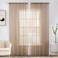 MIULEE 2 Panels Solid Color Sheer Window Curtains Elegant Window Voile PanelsDrapesTreatment for Bedroom Living Room 54X72 Inches Brown