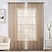 MIULEE 2 Panels Solid Color Sheer Window Curtains Elegant Window Voile PanelsDrapesTreatment for Bedroom Living Room 54X84 Inches Brown