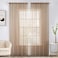 MIULEE 2 Panels Solid Color Sheer Window Curtains Elegant Window Voile PanelsDrapesTreatment for Bedroom Living Room 54X84 Inches Brown