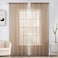 MIULEE 2 Panels Solid Color Sheer Window Curtains Elegant Window Voile PanelsDrapesTreatment for Bedroom Living Room 54X84 Inches Brown