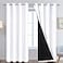 Yakamok Pure White 100 Blackout Curtains 2 Thick Layers Completely Blackout Curtains Thermal Insulated Noise Reducing Drapes for Bedroom52Wx96L Pure White 2 Panels