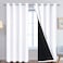 Yakamok Pure White 100 Blackout Curtains 2 Thick Layers Completely Blackout Curtains Thermal Insulated Noise Reducing Drapes for Bedroom52Wx96L Pure White 2 Panels
