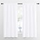 NICETOWN Bedroom Curtains Window Treatment Rod Pocket CurtainsDrapes for Bedroom 2 Panels 42 by 63 White
