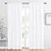 NICETOWN Kitchen Window Curtain Panels Not Blackout Window Treatment Rod Pocket CurtainsDrapes for Bedroom 2 Panels 42 by 84 White