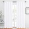 NICETOWN Kitchen Window Curtain Panels Not Blackout Window Treatment Rod Pocket CurtainsDrapes for Bedroom 2 Panels 42 by 84 White