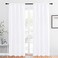 NICETOWN Kitchen Window Curtain Panels Not Blackout Window Treatment Rod Pocket CurtainsDrapes for Bedroom 2 Panels 42 by 84 White