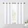 NICETOWN Curtain Panels for Bedroom Home Decoration Solid Grommet DraperiesDrapes Not Blackout Window Curtains for Kitchen 2 Panels 42 by 54 White