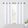 NICETOWN Curtain Panels for Bedroom Home Decoration Solid Grommet DraperiesDrapes Not Blackout Window Curtains for Kitchen 2 Panels 42 by 54 White