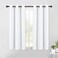 NICETOWN Curtain Panels for Bedroom Home Decoration Solid Grommet DraperiesDrapes Not Blackout Window Curtains for Kitchen 2 Panels 42 by 54 White