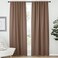 NICETOWN Window Treatment Blackout Window Blinds Cappuccino Color 52x72 Inch 1 Pair Back TabRod Pocket Blackout Draperies for Bedroom