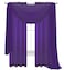 WPM WORLD WPM DrapePanelsScarvesTreatment Beautiful Sheer Voile Window Elegance Curtains Scarf for Bedroom Kitchen Fully Stitched and HemmedSet of 3 Panels 2 1 Scarf Dark Purple