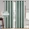 MIULEE Linen Texture Curtains for Bedroom Solid 100 Blackout Thermal Insulated Seafoam Green Curtains Grommet Room Darkening Drapes for Living Room Nursery 52x96 Inch 2 Panels