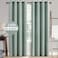 MIULEE Linen Texture Curtains for Bedroom Solid 100 Blackout Thermal Insulated Seafoam Green Curtains Grommet Room Darkening Drapes for Living Room Nursery 52x96 Inch 2 Panels