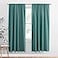 PONY DANCE Blackout Curtain Panels 42 x 72 inches Long Sea Teal Window Drapes Light Block Room Darkening Draperies Thermal Insulated Energy Saving for Home Modern Style 2 PCs