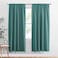 PONY DANCE Blackout Curtain Panels 42 x 72 inches Long Sea Teal Window Drapes Light Block Room Darkening Draperies Thermal Insulated Energy Saving for Home Modern Style 2 PCs