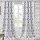 H.VERSAILTEX HVERSAILTEX Blackout Curtains for Bedroom Printed Design 108 Inch Length Thermal Insulated Curtains for Living Room Geometric Modern Grommet Window Drapes 2 Panels Set Dark Denim and Grey