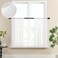 MRTREES White Sheer Kitchen Curtains 36 inch Length Short Kitchen Tiers Light Filtering Rod Pocket Voile Transparent Half Window Curtains for Small Windows Bathroom 25 x 36 inches Long 2 Panels