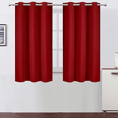 LEMOMO Red Thermal Blackout Curtains38 x 54 InchSet of 2 Panels Room Darkening Curtains for Bedroom