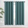 NICETOWN Insulated Curtains Blackout Draperies Triple Weave Microfiber Home Thermal Insulated Solid Ring Top Blackout CurtainsPanels for BedroomSea Teal Set of 2 52 x 72 Inch
