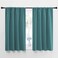 NICETOWN Window Curtains Blackout Drapes Thermal Insulated Solid Rod Pocket Blackout CurtainsDraperies for Living Room Sea Teal One Pair 42 by 45Inch