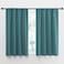 NICETOWN Window Curtains Blackout Drapes Thermal Insulated Solid Rod Pocket Blackout CurtainsDraperies for Living Room Sea Teal One Pair 42 by 45Inch