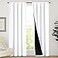 NICETOWN 100 Blackout Curtain Panels Rod Pocket Window Curtains with Black Liner for Nursery 84 inches Drop Cold and Full Light Blocking Draperies White 2 Pieces 52 inches Wide Each Panel
