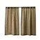Valea Home Soft Burlap Short Curtains Rustic Natural Tan Rod Pocket Curtain Panels for Small Window 45 inch Length Cafe Kitchen Curtains 2 Panels