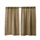 Valea Home Soft Burlap Short Curtains Rustic Natural Tan Rod Pocket Curtain Panels for Small Window 45 inch Length Cafe Kitchen Curtains 2 Panels