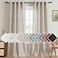 H.VERSAILTEX HVERSAILTEX Elegant Natural Linen Semi Sheer Blended Energy Efficient Light Filtering Curtains Nickel Grommet Curtains Window Treatments PanelsDrapes for Living Room 52 x 96 Angora