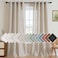 H.VERSAILTEX HVERSAILTEX Elegant Natural Linen Semi Sheer Blended Energy Efficient Light Filtering Curtains Nickel Grommet Curtains Window Treatments PanelsDrapes for Living Room 52 x 96 Angora
