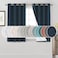 PrinceDeco 100 Blackout Curtains 54 Long for Dining Room Soundproof Window Treatment Drapes for Nursery Thermal Insulated with White Liner Short Textured Grommets Curtains 2 Panels SetNavy