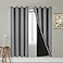 Yakamok Gray Full Shading Curtain Panels for Windows 2 Thick Layers Thermal Insulated Drapes with Black Liner for Living Room52Wx72L Grey 2 Panels